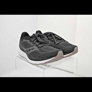 Saucony Women's Ride 14 Running Shoe, CHARCOAL/BLACK, 7.5 Medium